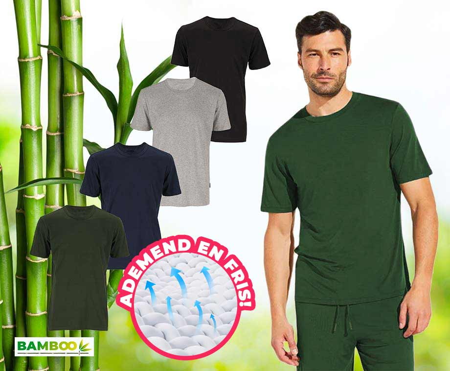 Casual Bamboe Heren T-Shirt - Ademt En Blijft Langer Fris! ...