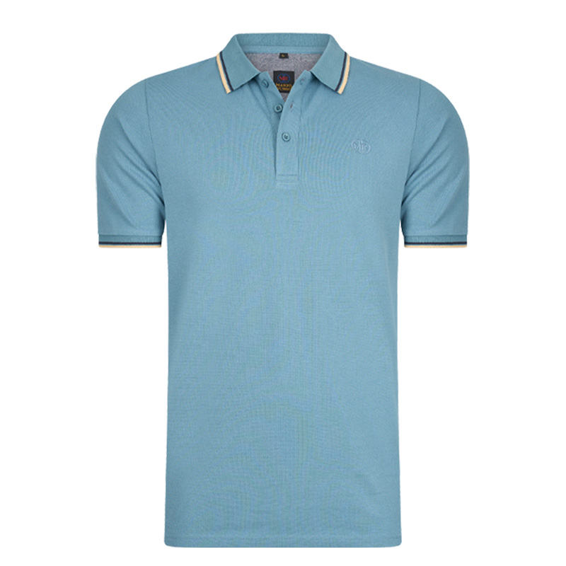 Mario Russo Herenpolo's - Stone Blue - L