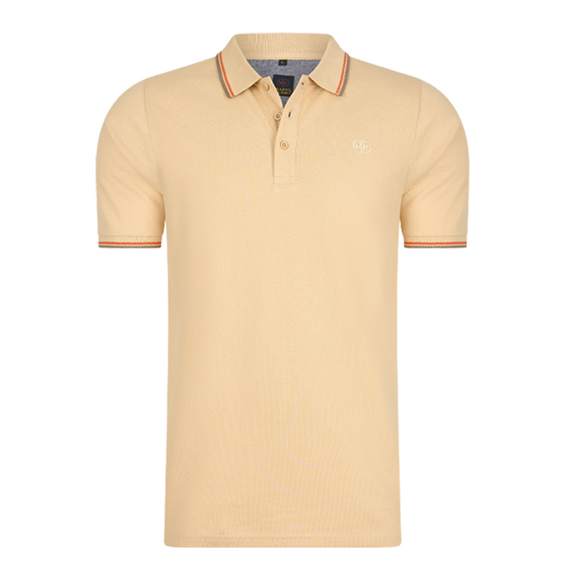 Mario Russo Herenpolo's - Beige - L